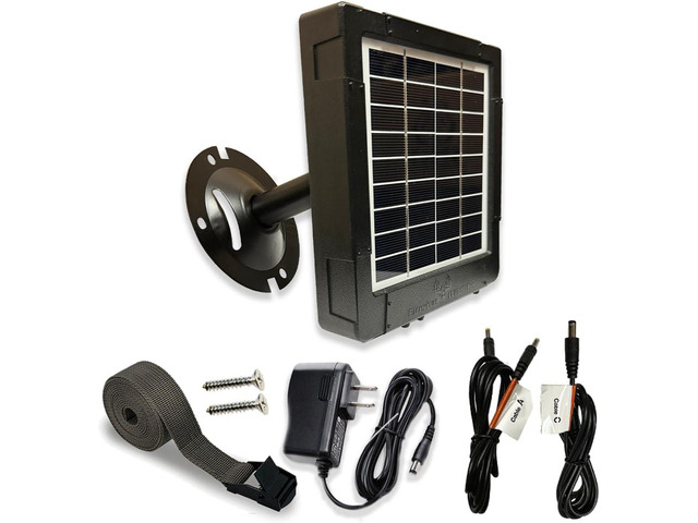 Elusive Wildlife Reaktor Universal Solar Power Pack for Security Camera, Trail Camera, Game Camera Compact Solar Panel with Rechargeable Battery &...