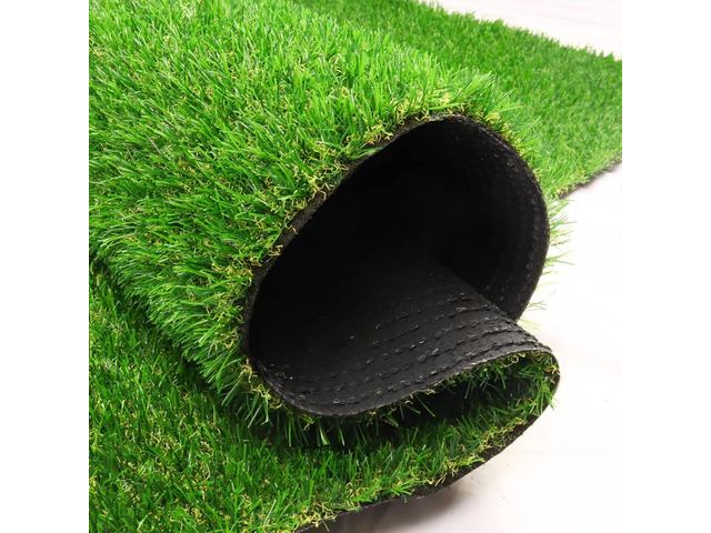 FREADEM Artificial Grass Astroturf Rug 4 FT 10 in * 8 FT, Realistic Fake Grass Mat with Drainage, Indoor Outdoor Lawn Turf for Pets Dogs, Garden,...
