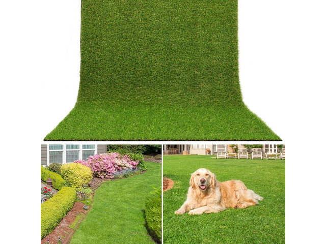 AYOHA 3 FT x 5 FT Artificial Grass, Synthetic Realistic Fake Turf Grass Thick Lawn Pet Turf, Astroturf Rug Carpet for Indoor/Outdoor Landscape...