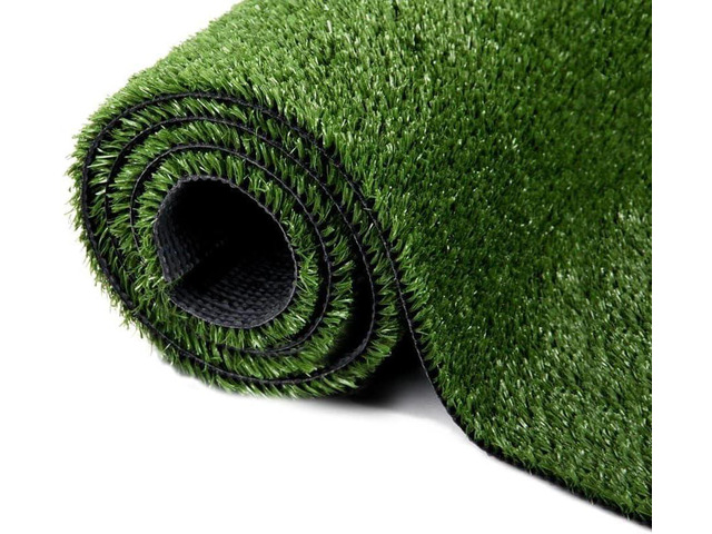 Synthetic Artificial Grass Turf 0.4' Customized Sizes, Drainage Holes Pet Faux Grass Astroturf Rug Carpet 5FTX8FT Indoor Outdoor Rug Area Garden Decor