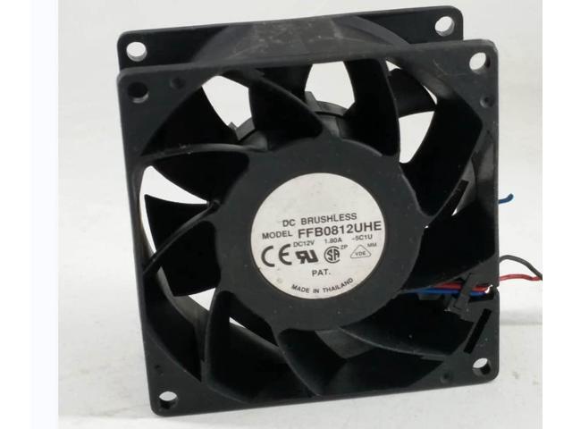for FFB0812UHE 12V 1.80A 7500RPM 62DB 80X80X38MM 3-Wire Cooling Fan