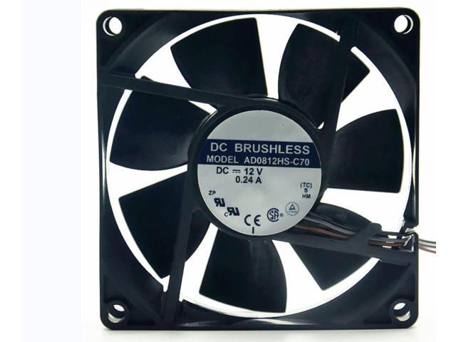 for AD0812HS-C70 12V 0.24A 80X80X20MM 3-Wire Cooling Fan