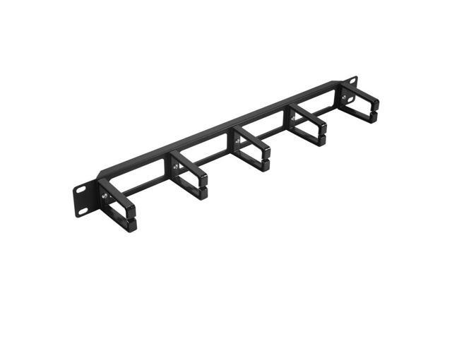 For 19 Inch 1U Rack Cabinets Cable Management Network Organizer Hollow Metal Base Five Ring Detachable Wire Manager Frame