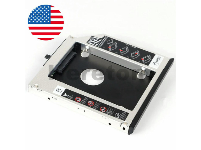 FOR SATA to SATA 12.7mm 2nd Hard Drive SSD Adapter For T420 T520 W520 W510 T510 DVD CD-ROM Optical Bay