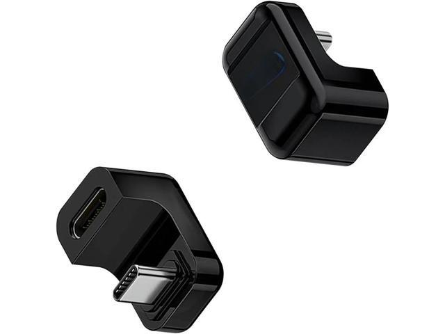 FOR 180 Degree USB C to USB C Adapter with Display 40Gbps, 180 Degree USB C Angle Adapter 140W PD, Adapter Support 8k 2pack