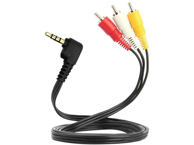 FOR 3.5 mm to RCA AV Camcorder Video Cable, 4Ft Male Male Plug Stereo Audio Video AUX Cable for -DC300 G6 G7 G9 A620 A610
