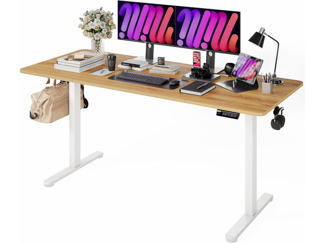 Monomi Electric Standing Desk, 71 x 31.5 inches Height Adjustable, Ergonomic Home Office Sit Stand Up Desk with Memory Preset Controller (Natural...