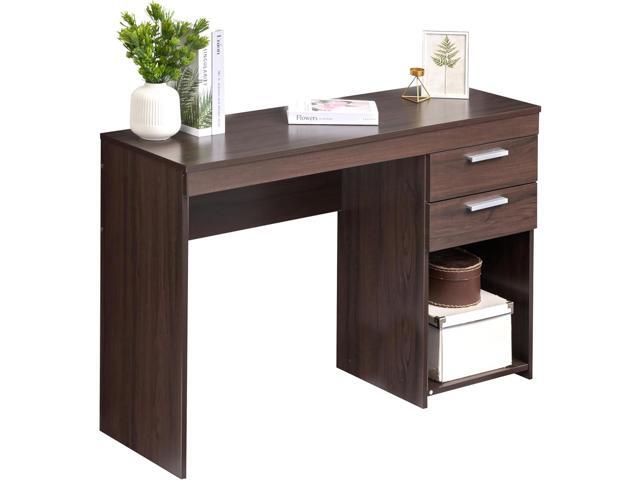 Techni Mobili 48' Modern Computer Desk with Drawers, Small Desk for Bedroom or Office, Espresso Brown