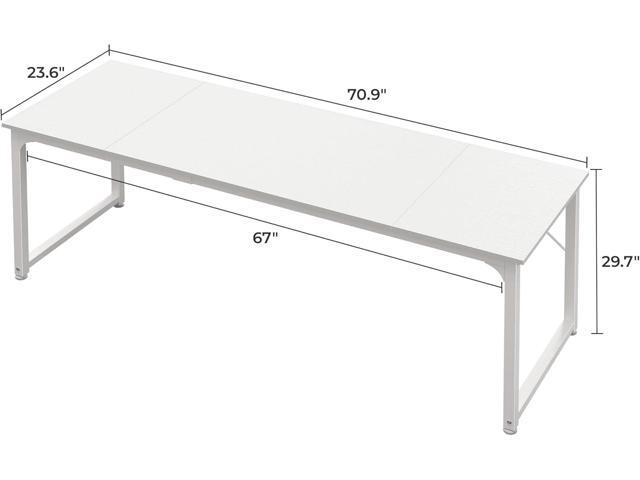 Huuger Computer Desk, 70 Inch Office Desk, Gaming Desk with Storage, Writing Desk Work Desk for Home Office, Study, Long Simple Desk, Large...