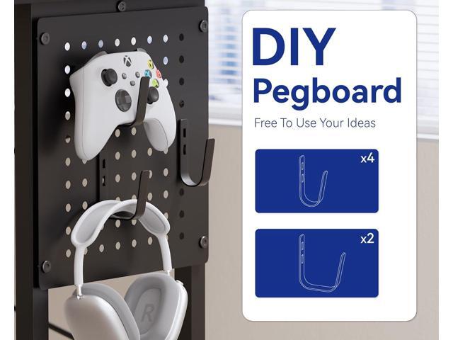 Pamray 71 Inch Large Computer Desk with Power Outlets,U Shaped Corner Desk for Home Office Work and Gaming White