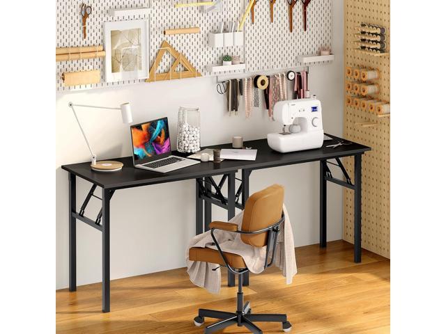 Need Computer Desk Folding Table Writing Desk/Compact Desk/Foldable Desk with BIFMA Certification, No Install Needed, Black AC5CB-100-60