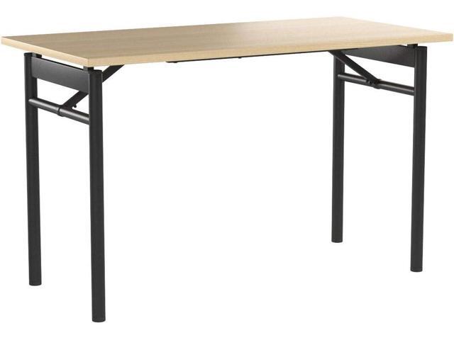 ZINUS Mare 47 Inch Black Metal Folding Desk with Water Resistant Finish, Multipurpose Folding Table, Office Workstation, Zero Assembly