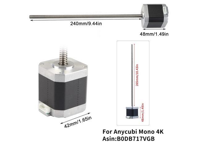 FYSETC Anycubi Photn Motor Replacement Part - 42-48mm Stepper Motor with Lead Screw 240mm/9.44inch: 1.5A 2 Phase 3.45V 1.8° Step Angle Fit Resin 3D...