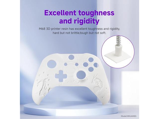 RESIONE M68 White ABS-Like 3D Printer Resin, Rigid and Tough Non-Brittle Formula, Non-Yellowing, High Precision, 385405nm UV Resin for LCD/MSLA/DLP...