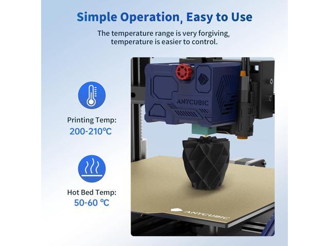 ANYCUBIC PLA Filament 1.75mm Bundle, 3D Printer Filament 1.75mm Dimensional Accuracy +/- 0.02mm, 1KG Reusable Spool (2.2 lbs), 10KG Black