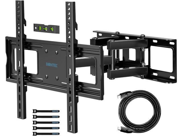 BONTEC Full Motion TV Wall Mount for 23-70 Inch TVs, Hold up to 99 lbs, Max VESA 400x400mm, Swivel Tilt Dual Arms, Adjustable Viewing Angle, Fits.