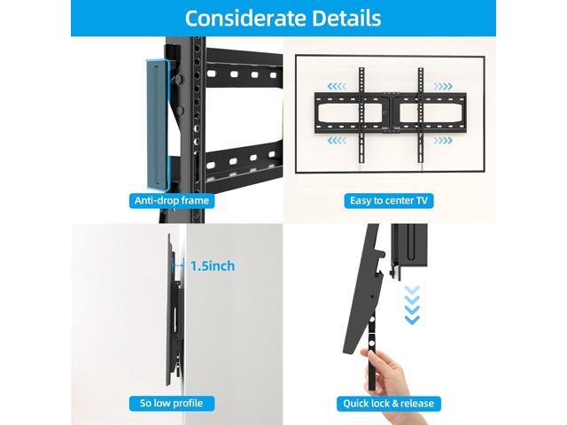HOME VISION Heavy Duty Tilt TV Wall Mount Bracket for 32-86 Inch Flat/Curved TVs, 165Lbs Capacity, Max VESA 600x400mm, Fits 12/16/24 Inch Studs,...