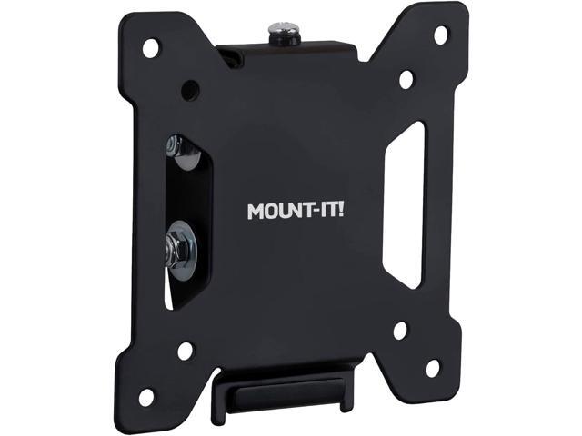 Mount-It! Tilting TV Wall Mount Bracket for Small TV and Computer Monitors, Low-Profile Design with Quick Release Function, Fits 24, 27, 30 and 32.