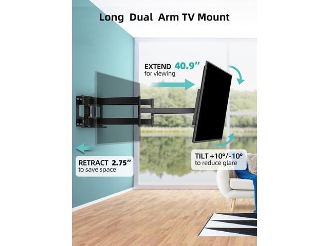Heavy Duty TV Wall Mount for 42-95' TVs, 4X Load Tested Holds 179lbs, 40.9' Smooth Gliding Extension Arms, Full Motion Swivel & Tilt, VESA 800x400,...