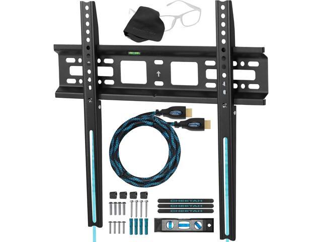 Cheetah Fixed TV Mount for Most 26-60 Inch TVs up to 115lbs VESA 400x400mm, with 10ft HDMI Cable, LED LCD OLED-4K Flat Screen TV Wall Mount...