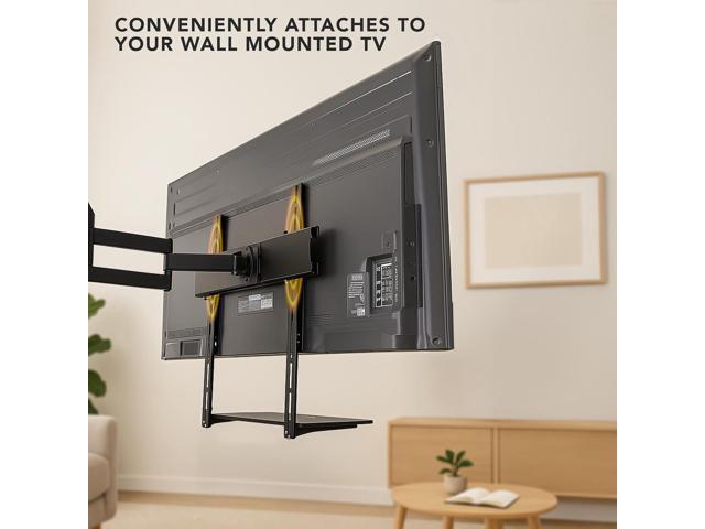 Mount-It TV Wall Mount Shelf Bracket Under TV for Cable Box, DVD Player, Stereo AV Components Shelf,Black