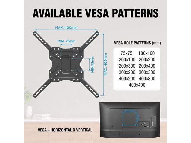 ELG Full Motion TV Wall Mount for TVs 26'' to 65'', Holds up to 66.1lbs, Articulating Arms Swivels Tilt Extension, Max VESA 400x400mm, FULL40,...