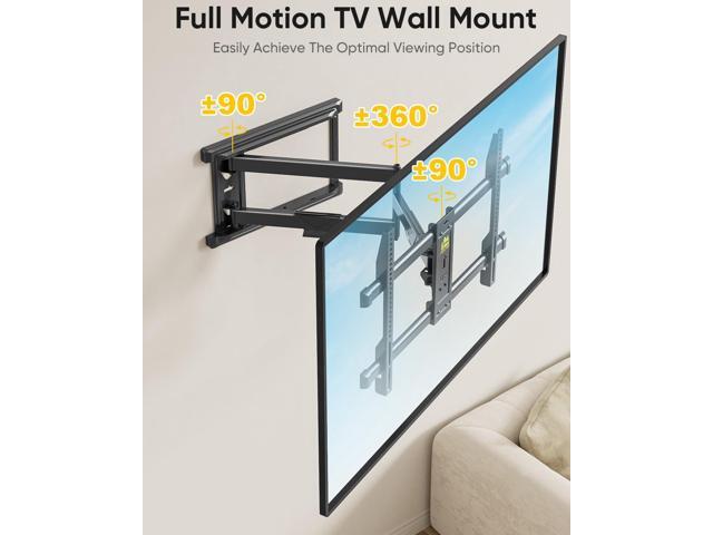 FORGING MOUNT Corner TV Mount Long Arm TVs Wall Mount for Most 37-75 Inch Flat Curved TVs, 30 Inch Long Extension TV Mount Swivel, Tilt, Full...