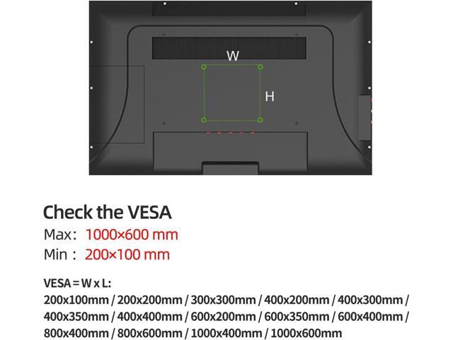 98 100 TV Wall Mount 86 90 105 110 120 inch Full Motion Bracket Large Screen Heavy Duty Led Adjustable Articulating Stand Max vesa 1000x600mm Load...
