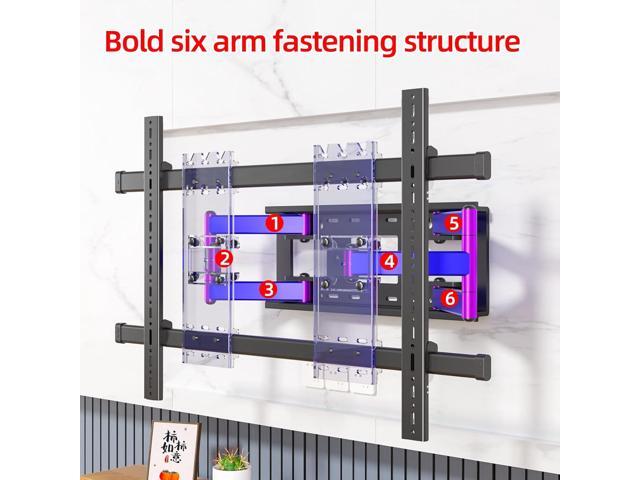 98 100 TV Wall Mount 86 90 105 110 120 inch Full Motion Bracket Large Screen Heavy Duty Led Adjustable Articulating Stand Max vesa 1000x600mm Load...