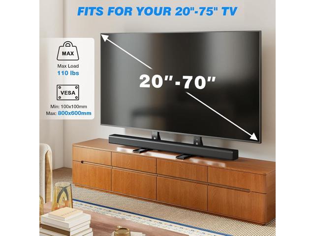 Rfiver Universal TV Stand for 20-70 inch Flat Curved TVs, Height Adjustable Table Top TV Stand, TV Feet with Cable Management,Steel Replacement TV...