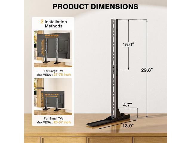TAVR Universal Table Top TV Stand Mount, TV Legs for Most 20-75 Inch TVs, Replacement TV Feet with Great Load-Bearing Holds up to 110 lbs, TV...