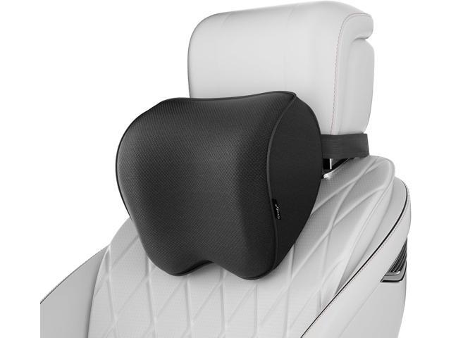 Crofy 2 Pack Car Neck Pillow, Softness Car Headrest Pillow for Driving with Adjustable Strap, 100% Memory Foam and Breathable Removable Cover,.