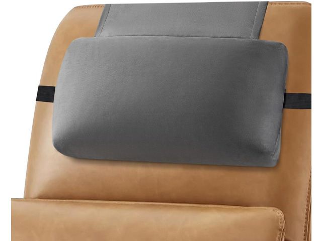 Head Recliner Pillow Adjustable Shredded Memory Foam Headrest Pillows for Recliner Chairs,Non-Slip Velvet Cushion for Pain Relief Neck Support...
