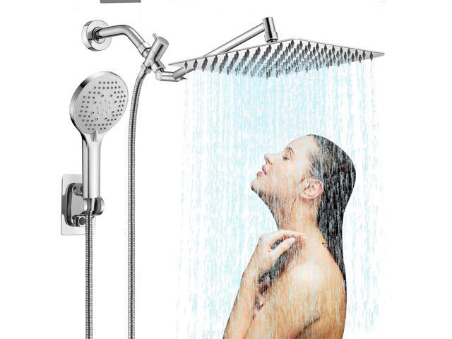10 inch Rainfall Shower Head Combo Stainless Steel, THE FIRST WATERFALL mode, 10 Inch Rain Shower Head with Handheld 6 Spray Modes High Pressure,.