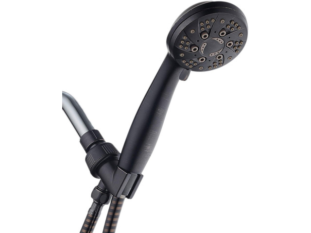AquaDance High Pressure 6-Setting Hand Held Shower Head with Extra-Long 6 Foot Hose & Bracket Anti-Clog Nozzles - USA Standard Certified - Top...