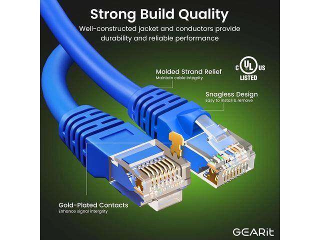GEARit 1 ft Cat6 Ethernet Cable (24-Pack) - Blue