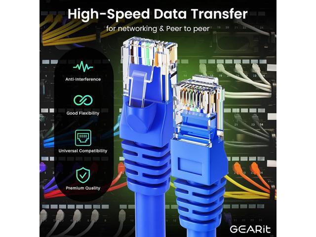 GEARit 1 ft Cat6 Ethernet Cable (24-Pack) - Blue