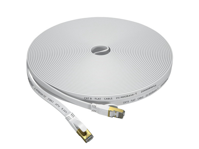 Cat 8 Ethernet Cable 65 FT, Outdoor & Indoor High Speed Heavy Duty Network LAN Internet Cable,SFTP Gold Plated RJ45 40Gbps 2000Mhz Patch Cord, for...