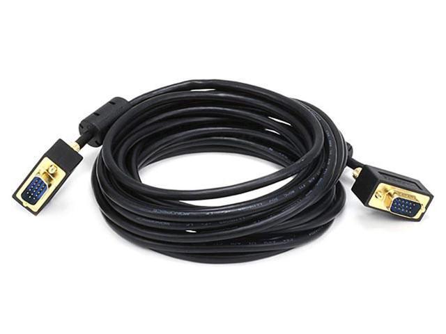 Monoprice 15ft Ultra Slim SVGA Super VGA 30/32AWG M/M Monitor Cable w/ ferrites (Gold Plated Connector)