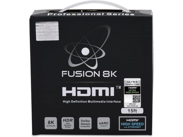 HDMI 2.1 Certified Cable Supports 10K 8K @60Hz and 4K @120Hz Compatible with All TVs, BluRay, Xbox Series X, PS5 (15 Feet)