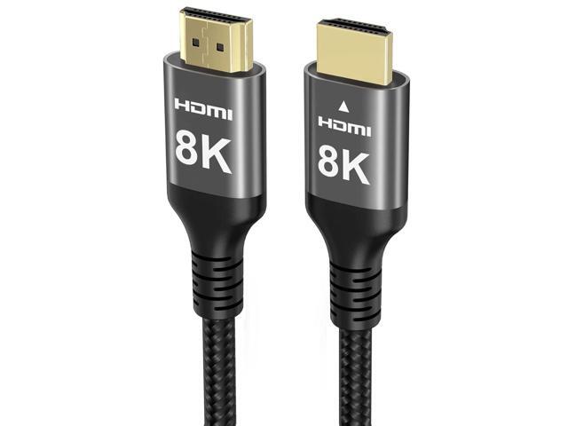 8K HDMI Cable 48Gbps 65 FT, Nylon Braided High Speed HDMIÂ® Cable 4k 120Hz 2k 165Hz 8k 60Hz 12bit eARC ARC Dolby Atmos HDR10+ HDCP2.3 Compatible for.
