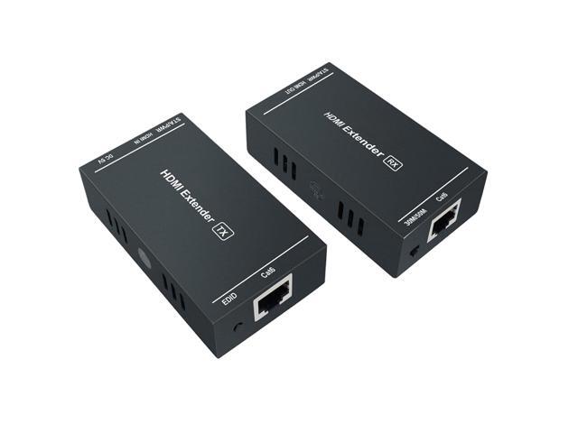 HDMI Extender 1080p@60Hz, 3D, Over Single Cat5e/Cat6/Cat 7 Cable Full HD Uncompressed Transmit Up to 164 Ft(50m), EDID and POC Function Supported...
