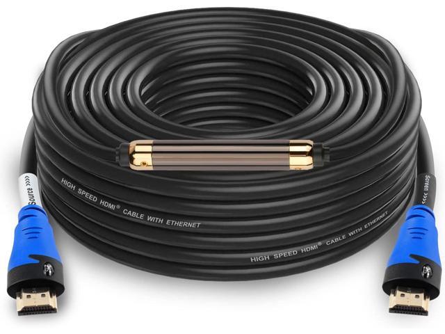 SHD HDMI Cable-75 Feet with Signal Booster 75' HDMI Cord 2.0V Support 4K 3D 1080P for in-Wall Installation CL3 Rated
