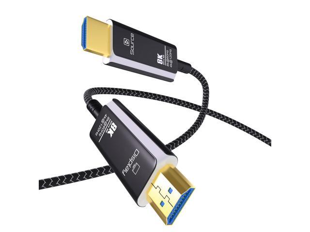 MMOBIEL HDMI 8K Fiber Optic Cable 10ft 48Gbps Ultra High Speed 8K@60Hz, 4K@120Hz, Dynamic HDR, ARC/eARC, HDMI 2.1, HDCP 2.2/2.3 Active Optical.