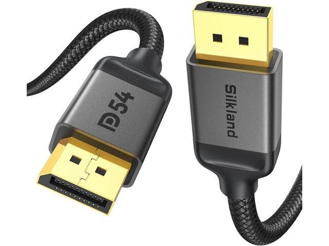Silkland Long DisplayPort 2.1 Cable 20FT, DP 2.1 Cable [16K@30Hz, 8K@120Hz, 4K@240Hz, 2K@360Hz] 54Gbps HDR, HDCP DSC 1.2a, Compatible FreeSync.