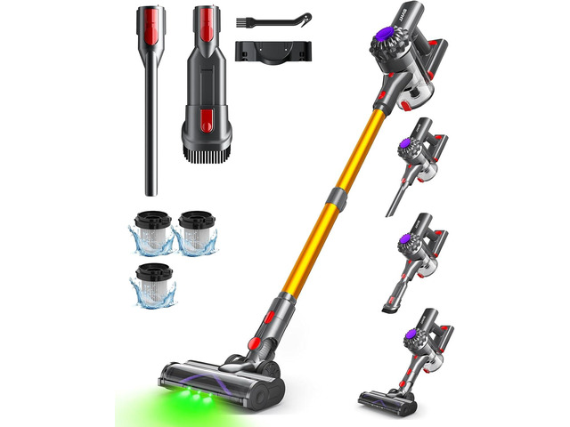 Cordless Vacuum Cleaner, 500W 45KPA Stick Vacuum Cleaners for Home