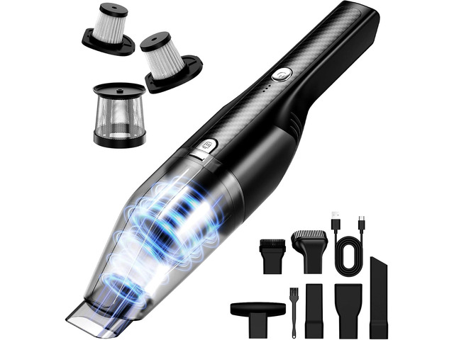Handheld Vacuum Cordless - Car Vacuum Cleaner with 11000Pa Powerful Suction,1.2lbs Lightweight, Type-C Charge, Multiple Accessories, Portable Hand...