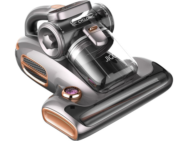 JIGOO T600 Bed Mattress Vacuum Cleaner with UV-C Light, 15Kpa Suction, 700W