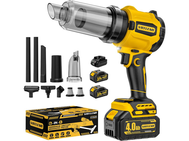 6-in-1 Cordless Car Vacuum, 21V 8000mAh Car Vacuum Cleaner High Power, 50KPA Suction & Blower, 700W Brushless Car Vacuum Portable Cordless for...