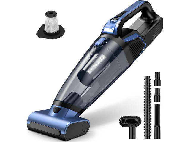 Pet Hair Handheld Vacuum Cordless: 20000PA Rechargeable Car Vacuum Cleaner